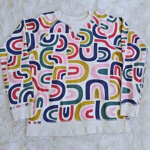 Hanna Andersson Girls Rainbow Print Sweatshirt Size 12 (150 cm)